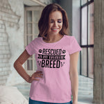 Rescued Is My favorite Breed T-Shirt Dog Mama Dog Lover Tees Funny Slogan Adopt Dont Shop Fur Mama t shirt gift aesthetic tops